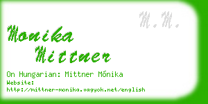 monika mittner business card