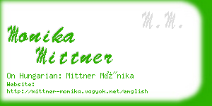 monika mittner business card